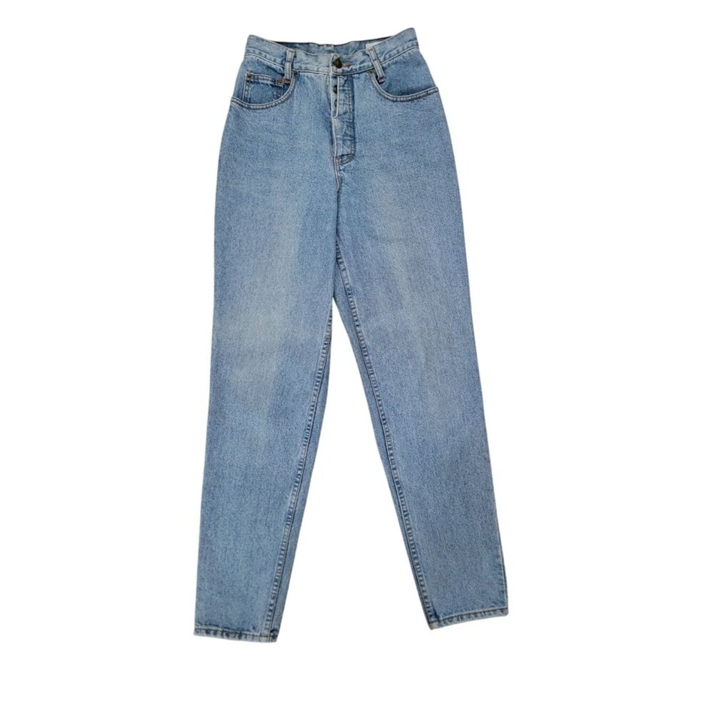 Vintage LAWMAN Western Rodeo High-Waisted Light Denim Tapered Jeans Women's Sz 7
